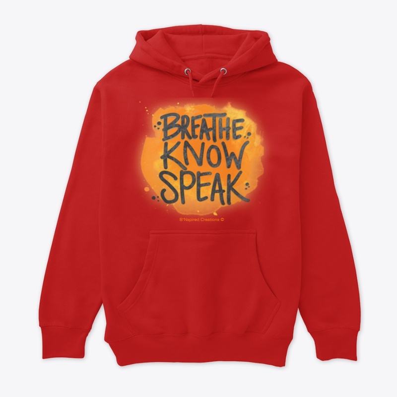 Breathe...Pullover Unisex Hoodie Orange