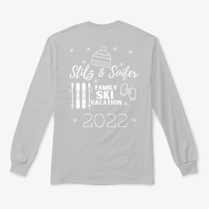 Family Ski Vacation White Font