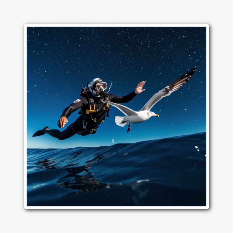 Man chasing seagull