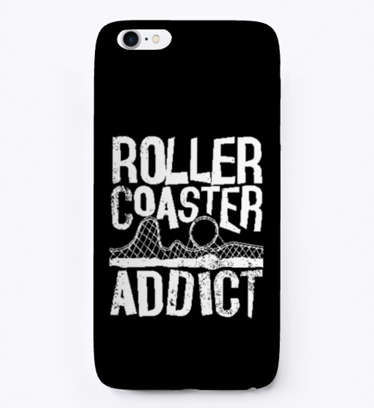 Roller Coaster Addict  / white handdrawn