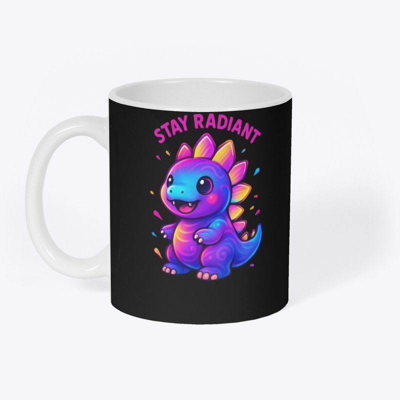 Colorful Dino Stay Radiant Graphic