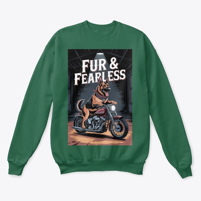 Biker Dog German Shepherd Tee