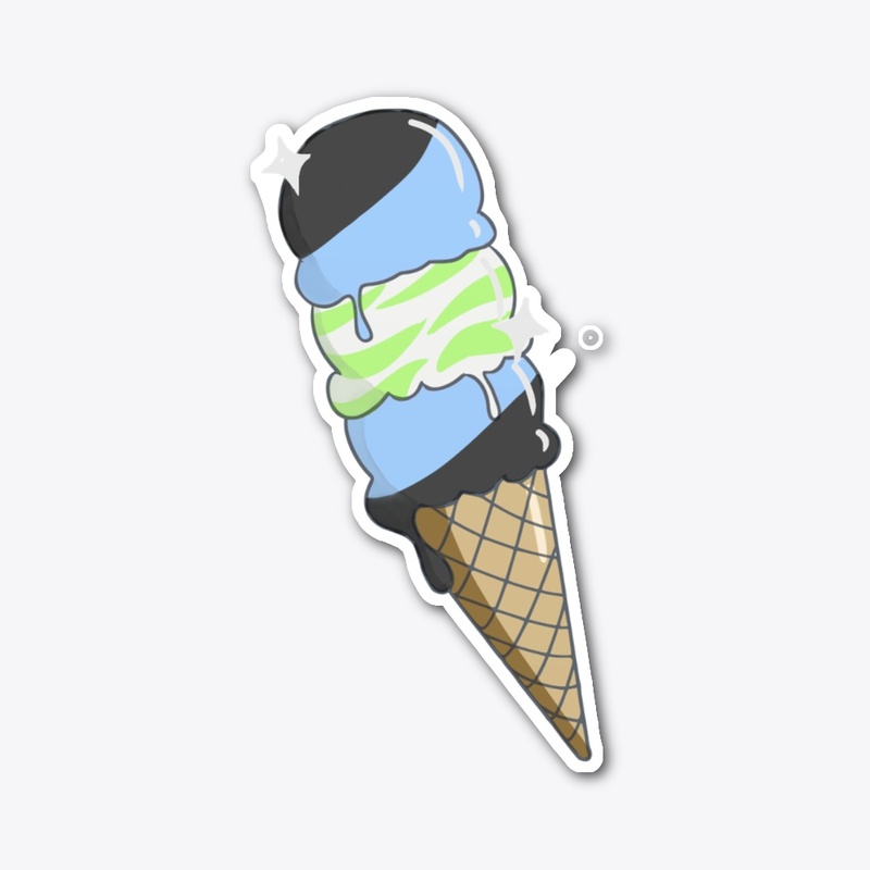 Agender Boy Ice Cream Sticker