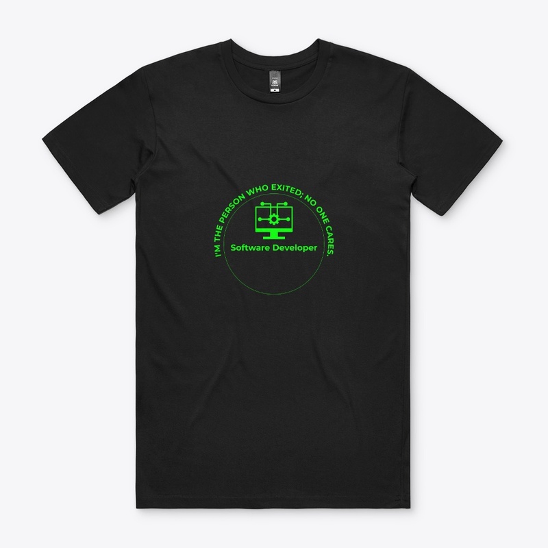Software Developer black t shirt
