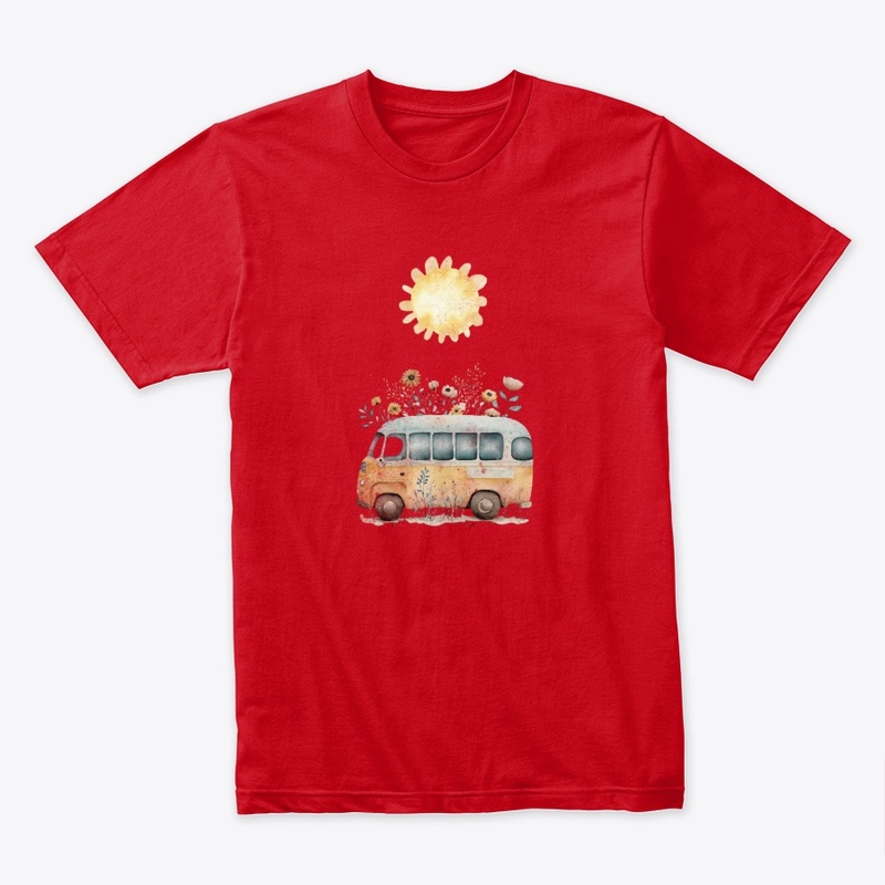 Retro Floral Van Under the Sun 