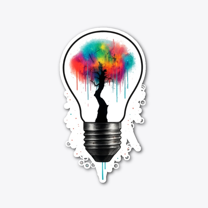 Creative Mind Lightbulb Tshirt Design