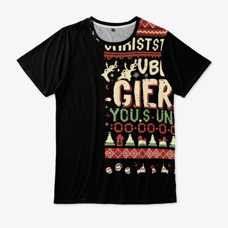 Vector ugly christmas t shirt design,