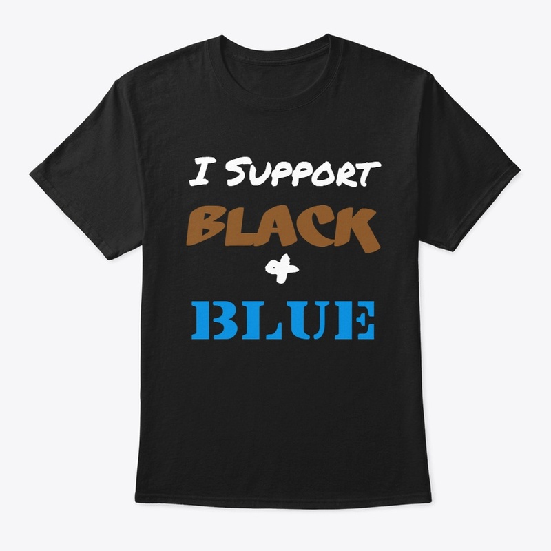 Support Black + Blue Hoodie 
