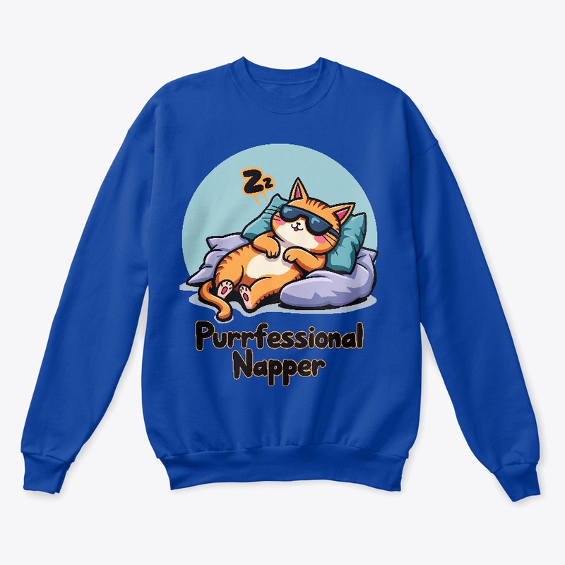 Purrfessional Napper- Funny Cat