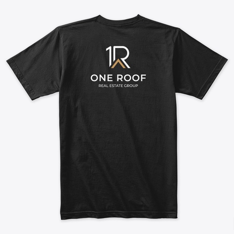 One Roof T Shirt   Dark Black T-Shirt Back