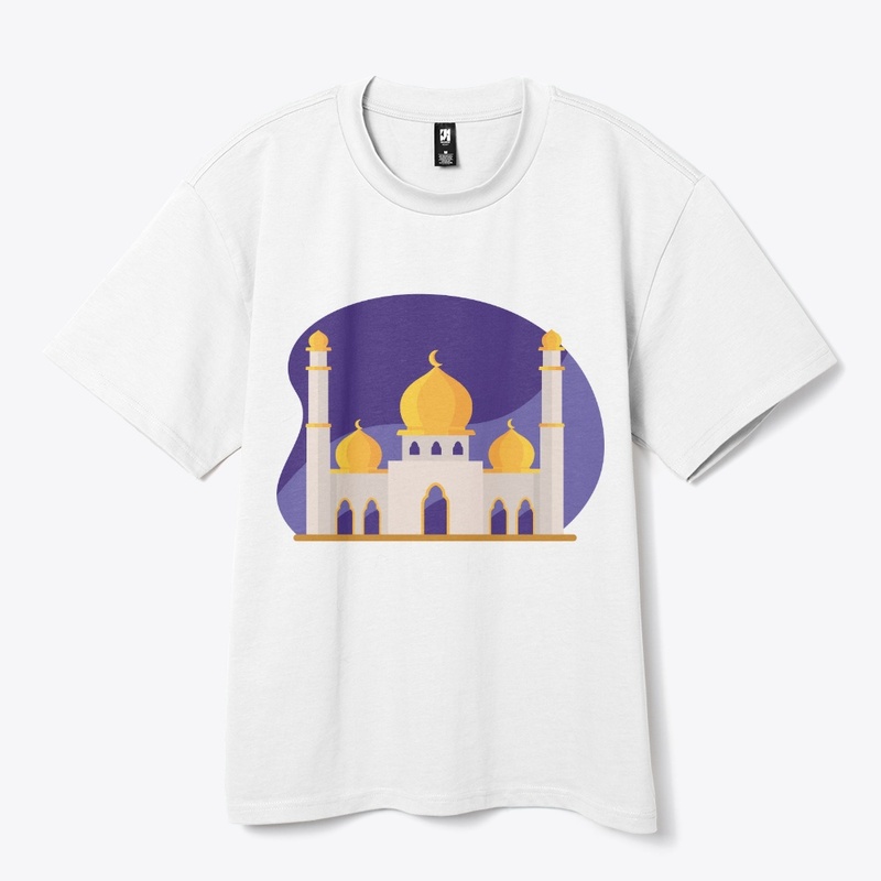 Elegant Golden Mosque Illustration 