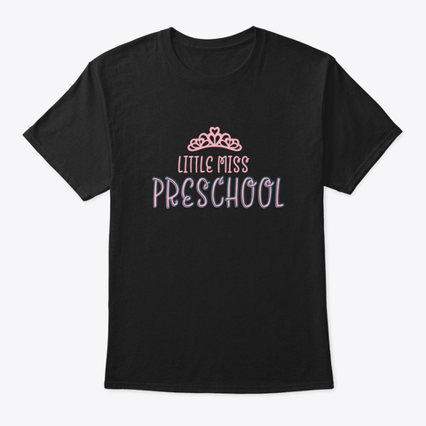 Little Miss Preschool Black T-Shirt Front