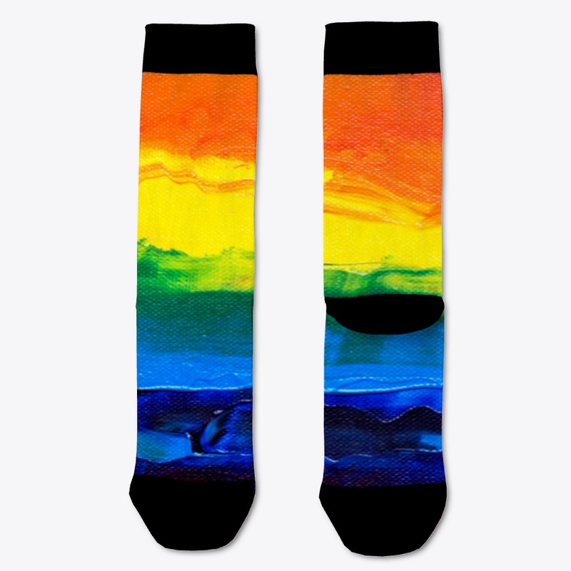Textured Canvas- Rainbow