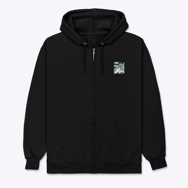 green trippy wave split design 