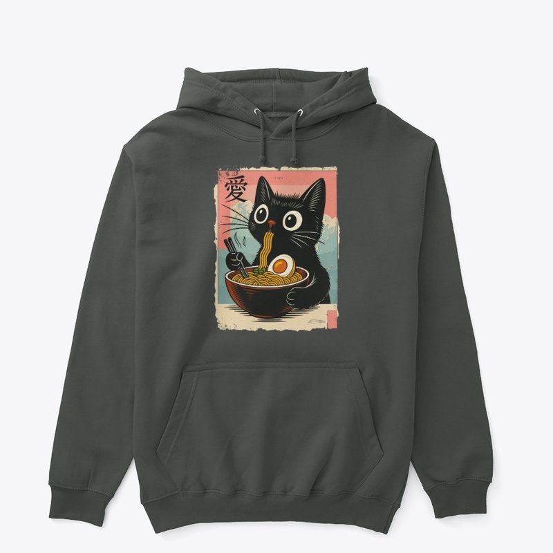 FUNNY CAT RAMEN T-SHIRT