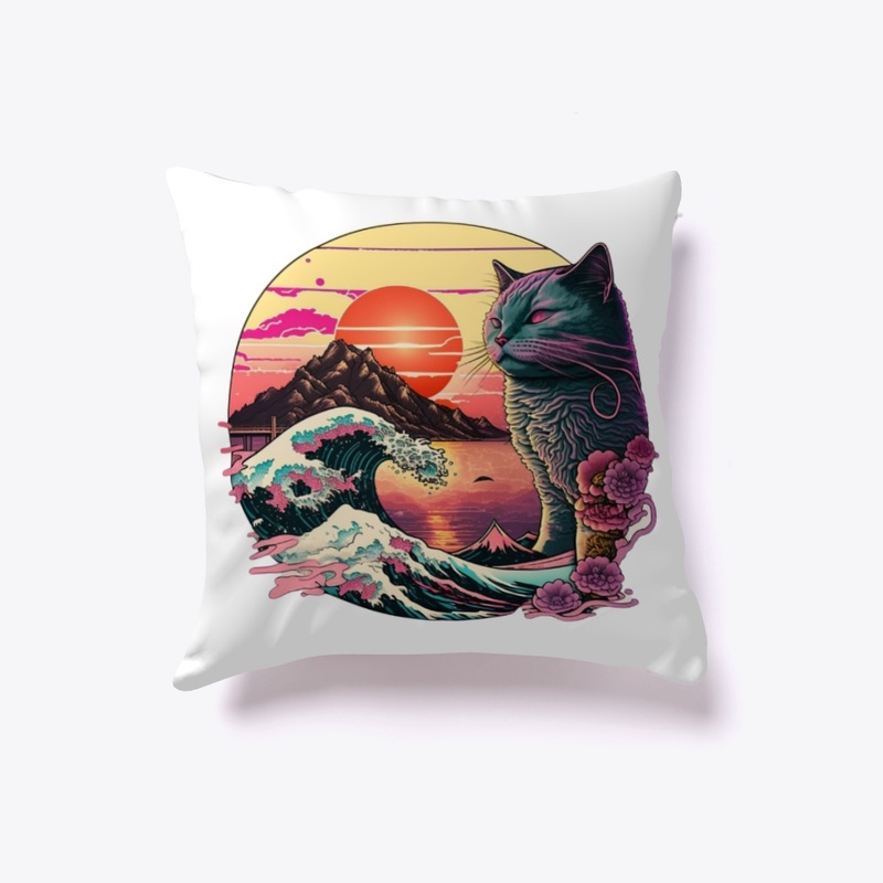 The Great Wave with Cat 