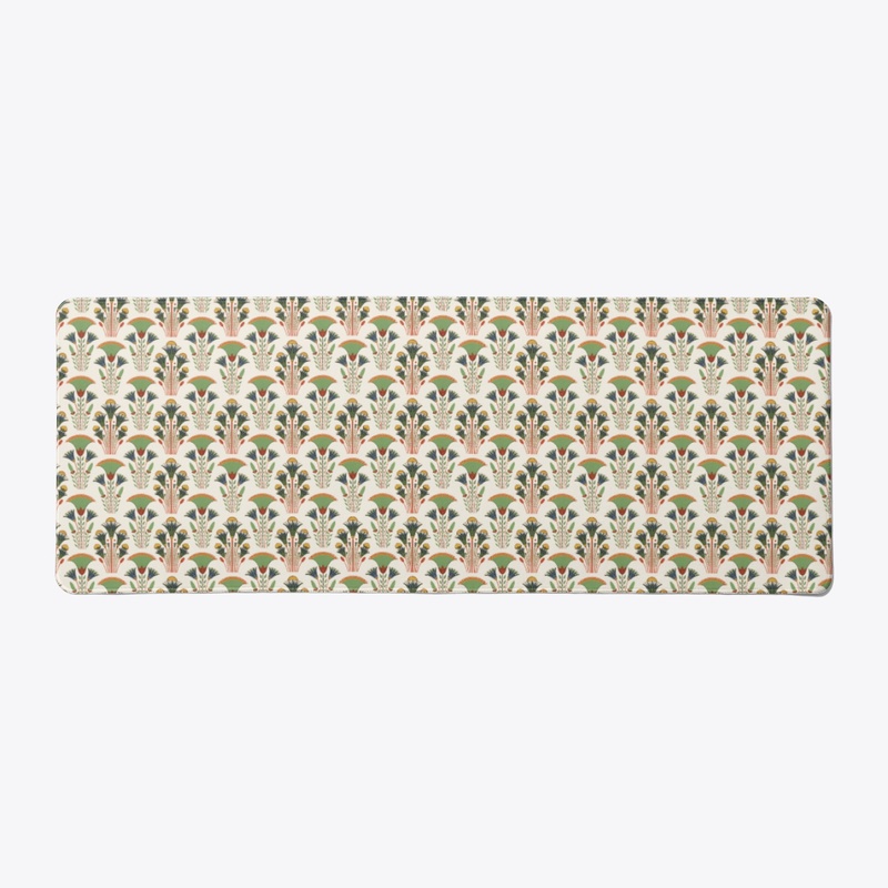 Egyptian floral boho Desk Mat