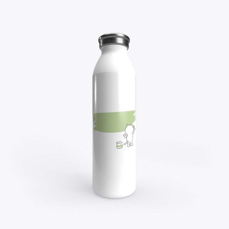 Painting Cat I Water Bottle