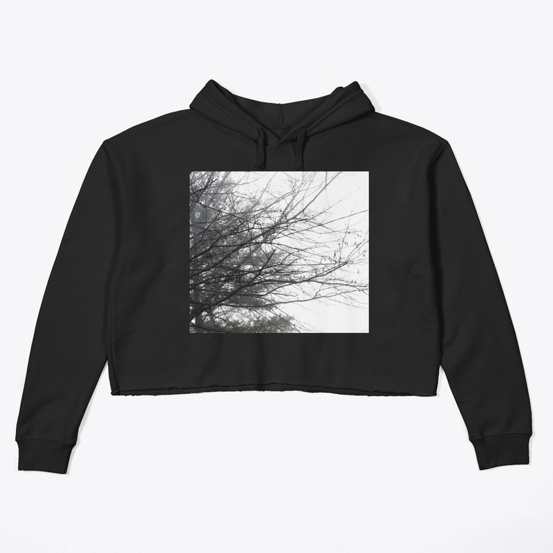 Foggy forrest crop hoodie 