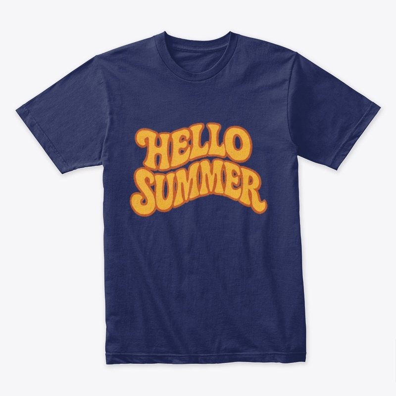 Retro "Hello Summer" Typography Design