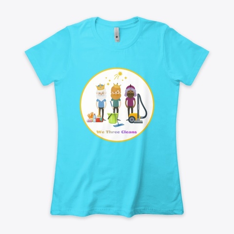 We Three Cleans Epiphany Christmas Shirt Tahiti Blue  T-Shirt Front