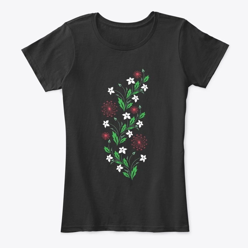 Art Nouveau Boho Wildflowers Flowers tee