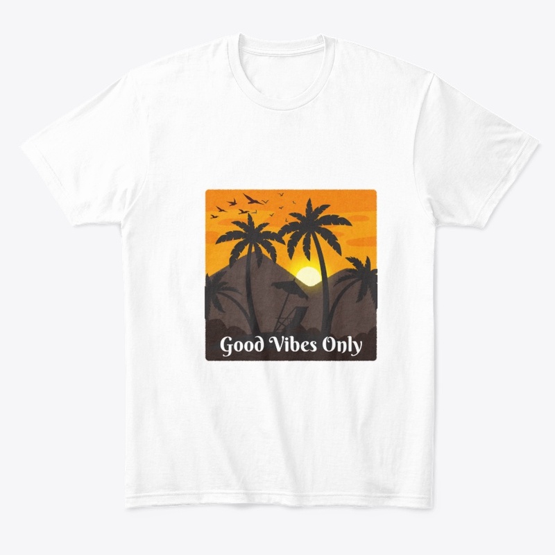 Good Vibes Only Tropical Sunset