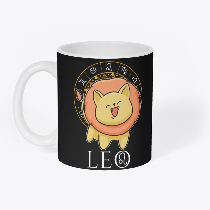 Leo Zodiac Black T-Shirt