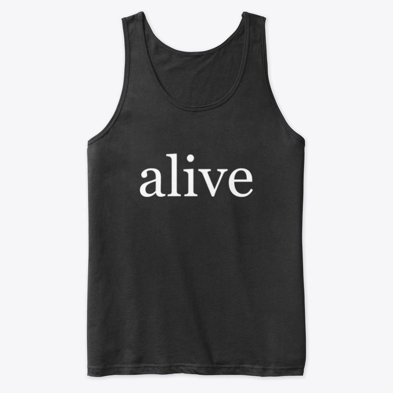 Alive Written in White