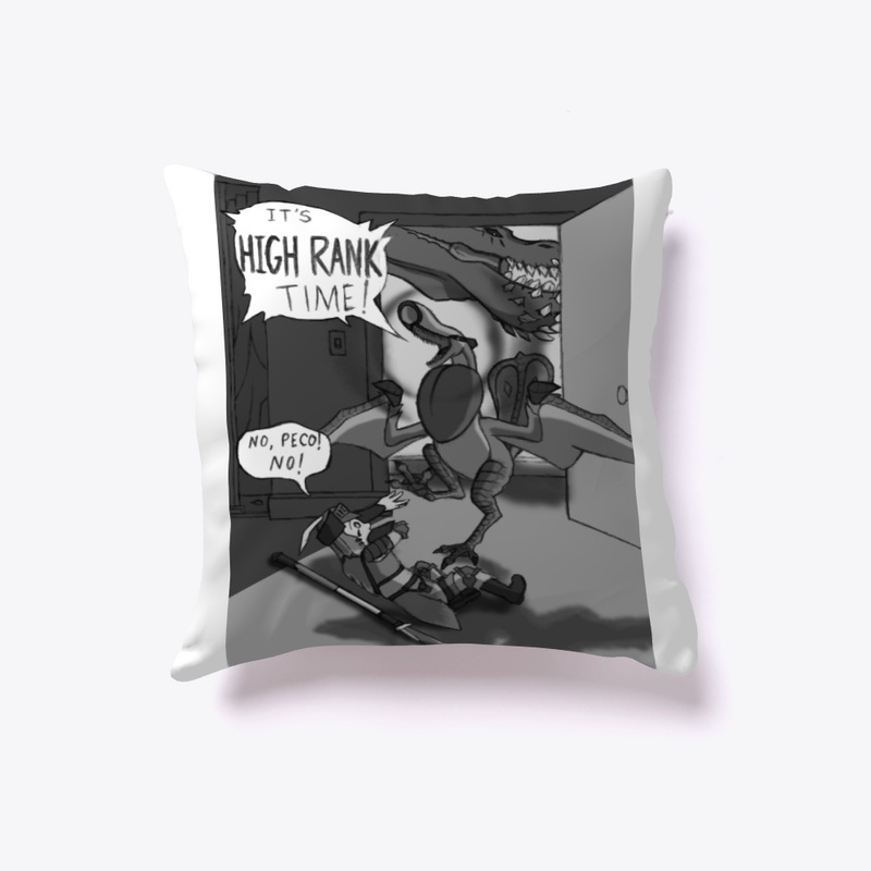 HIGH RANK meme pillow