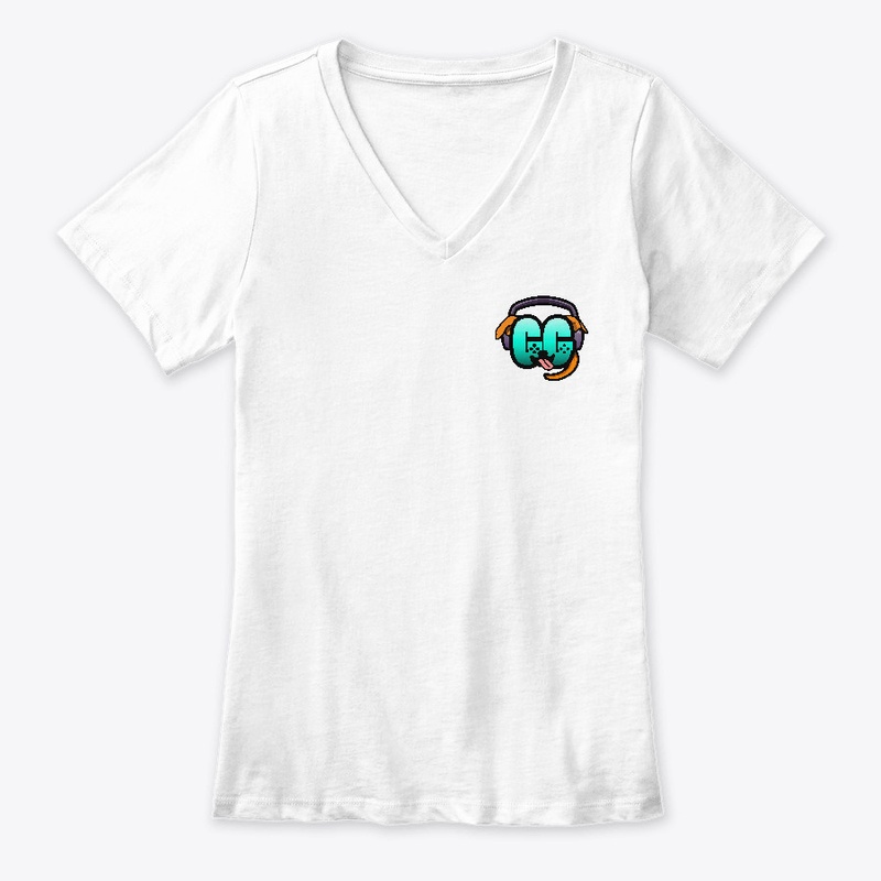 Women's V Neck T-shirt (corner logo)