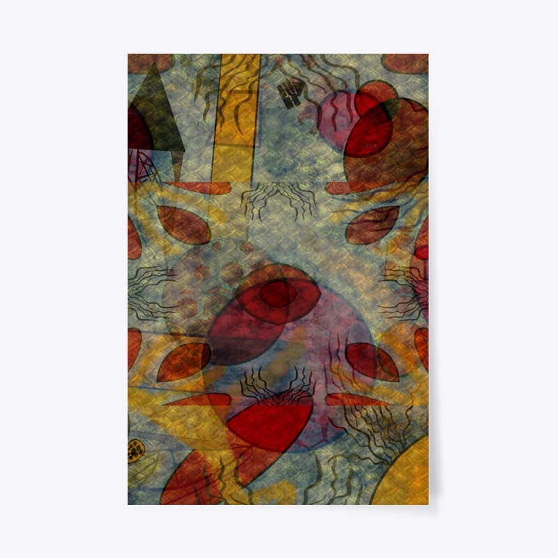 Fall Colors Circular Pattern Abstract 