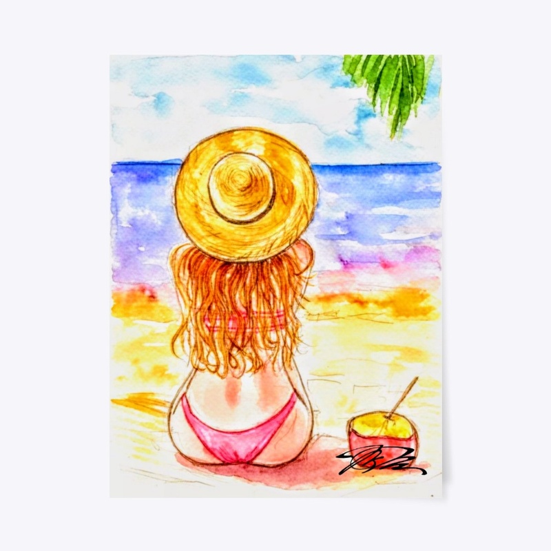 Cool drink on the beach