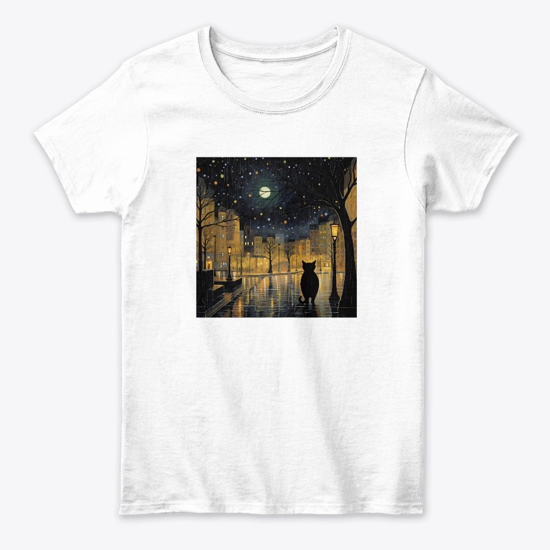 Gustav Klimt Inspired Cat Artwork