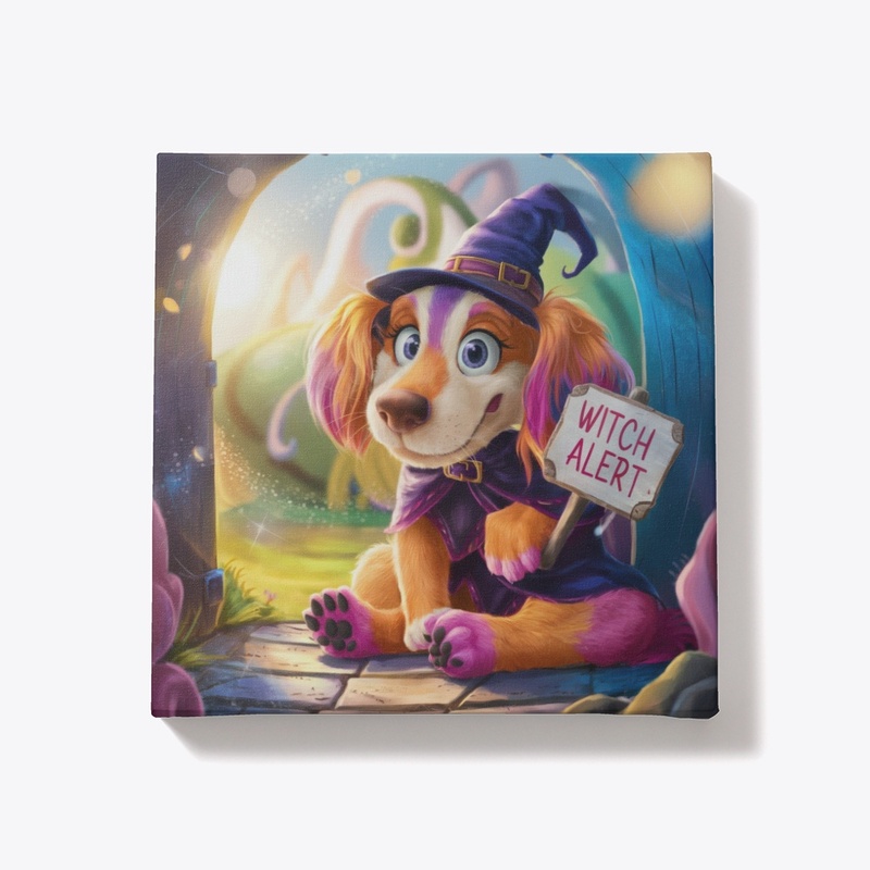 Witch Alert! Cute Dog in Witch Costume