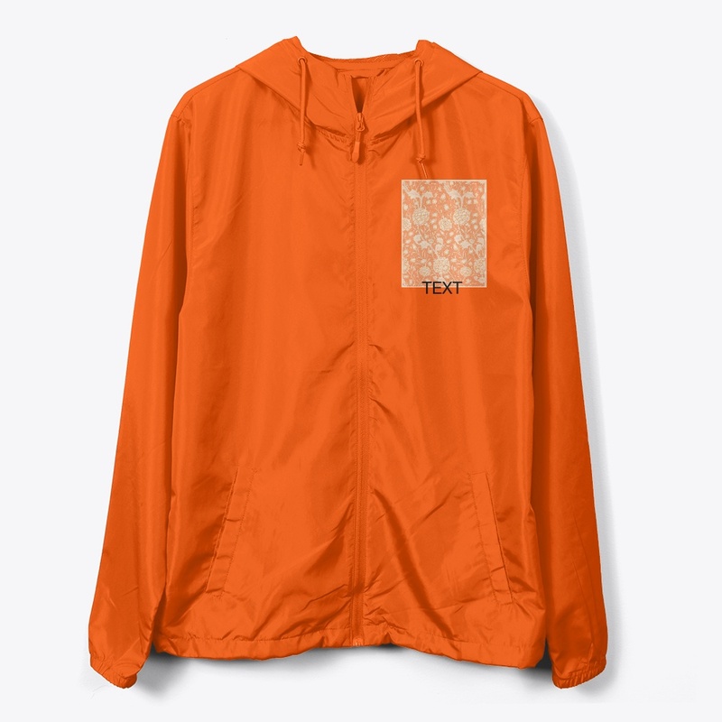 Orange Floral Backpack & Windbreaker 