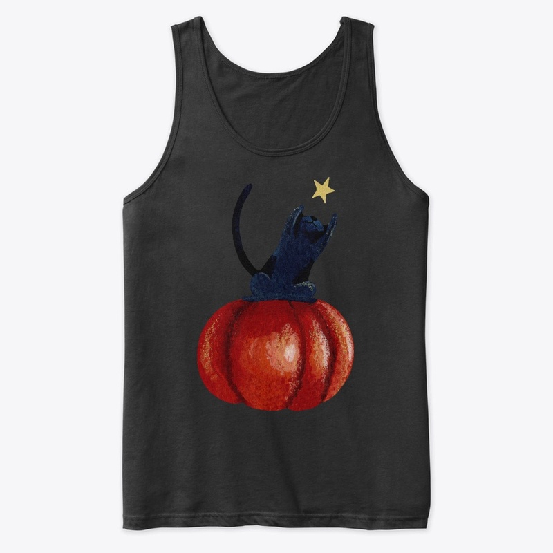 Cat on pumpkin Halloween Design