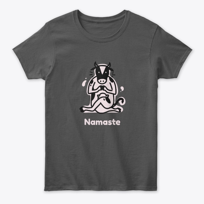 Namaste cow pose 