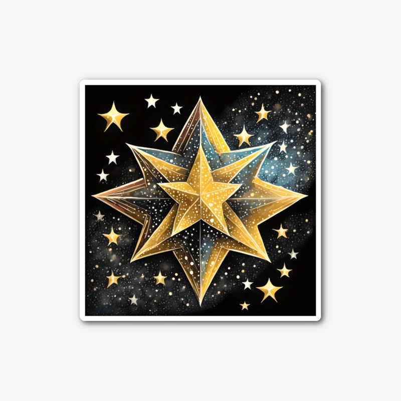 A large star design and smaller stars