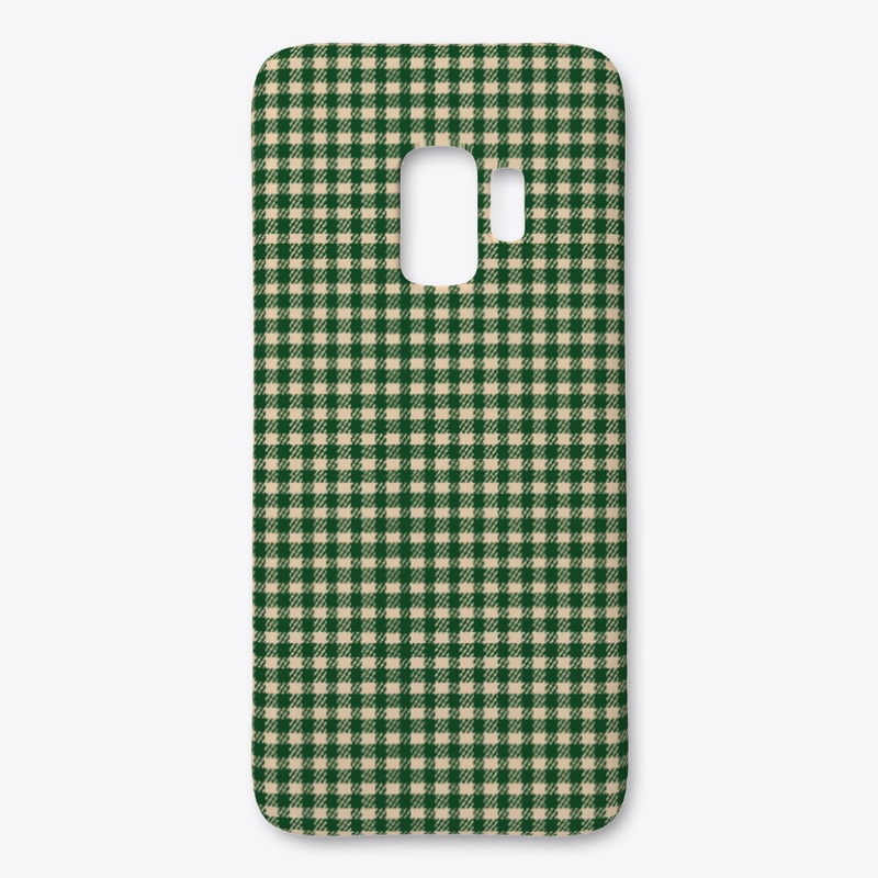 Green and Cream Houndstooth