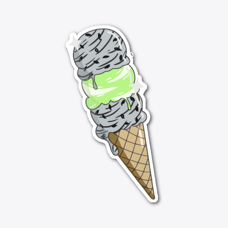 Agender Ice Cream Sticker