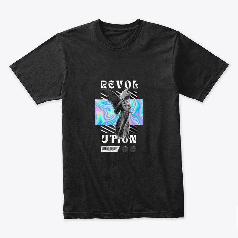 Black Hologram Angel T-Shirt
