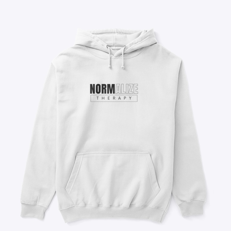 'NORMALIZE THERAPY' Contrast Hoodie