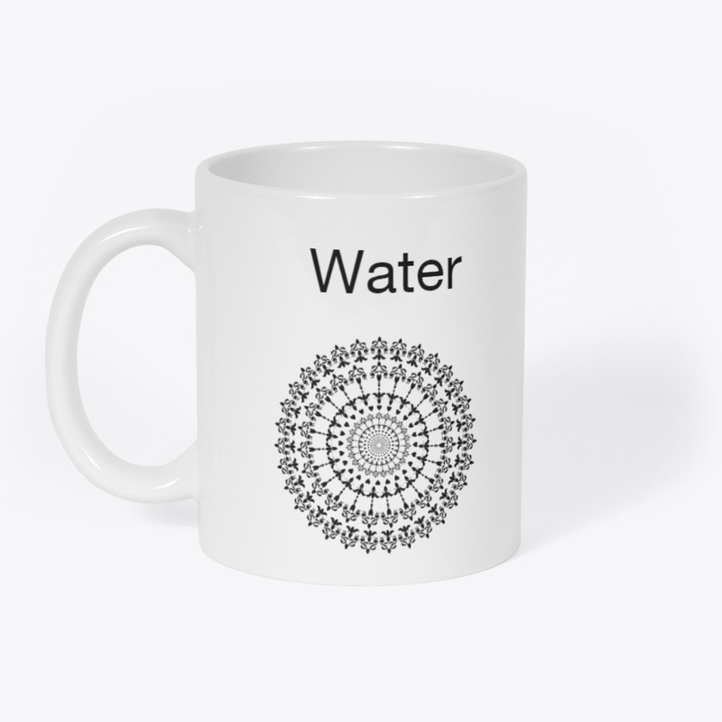 WATER PRINTED GLASS IN CIRCLE DESIGN