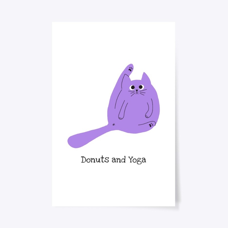 Donuts and yoga cat