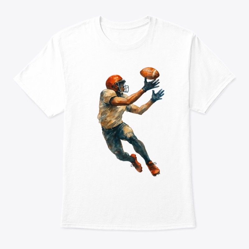 Watercolor Football Catch Art