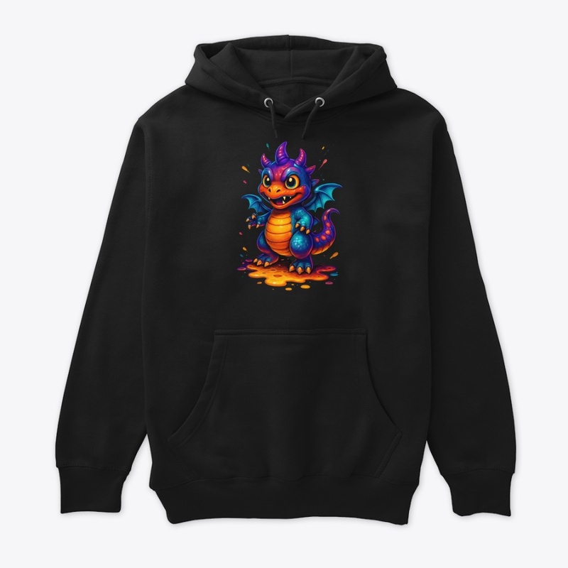 Colorful Cute Dragon Art Graphic