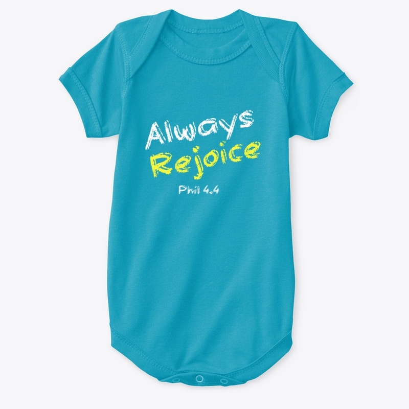 Always rejoice tee; christian tee
