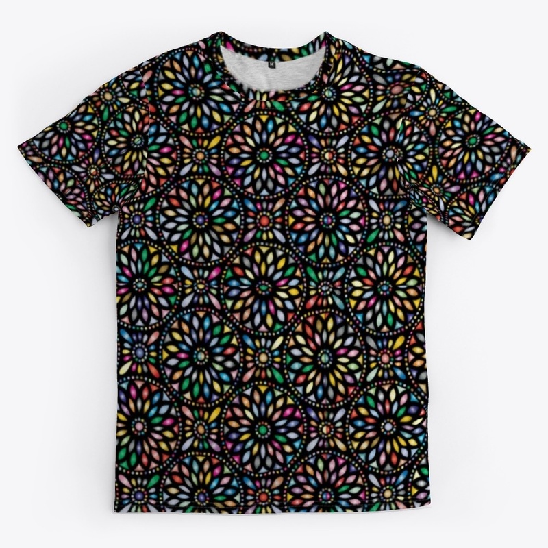 Mandala Print Black T-shirt 