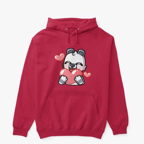 Wolf Heart  Red T-Shirt Front